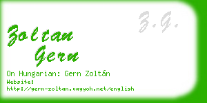 zoltan gern business card
